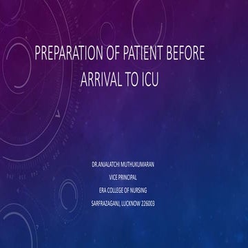 Preparation of patient before arrival to icu.pptx