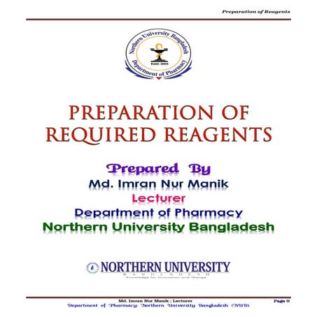 Preparation of the LAB reagents