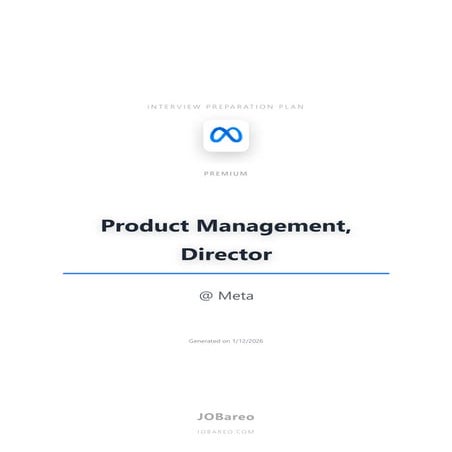 Interview Preparation Plan - Product Management, Director - Meta.pdf
