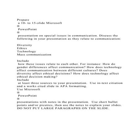 Prepare a 10- to 15-slide Microsoft® PowerPoint® present.docx