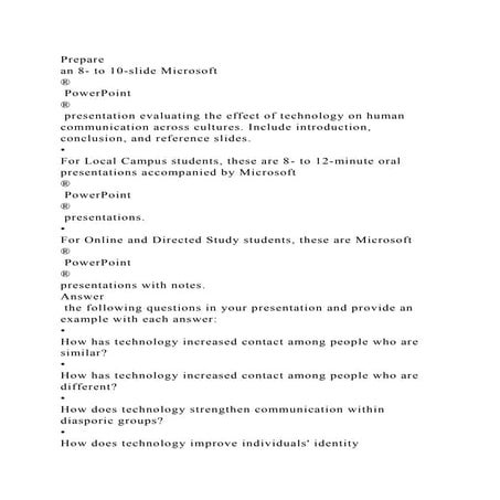 Prepare an 8- to 10-slide Microsoft® PowerPoint® presentat.docx