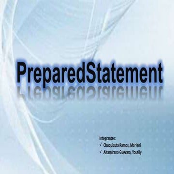 Prepared statement