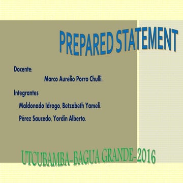Prepared statement