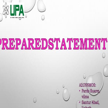 Prepared statement