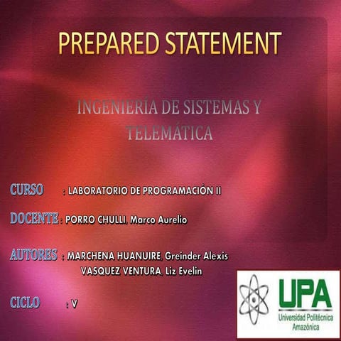 Prepared statement
