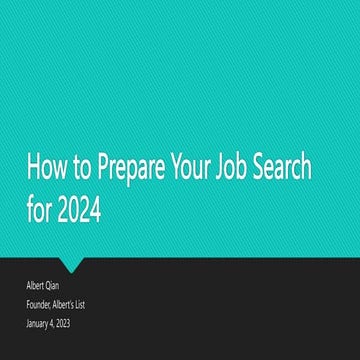 How to Prepare For a Successful Job Search for 2024