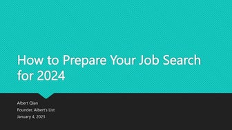 How to Prepare For a Successful Job Search for 2024