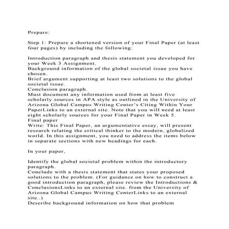 PrepareStep 1 Prepare a shortened version of your Final Pape.docx