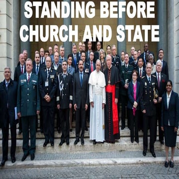 Prepare to stand before church and state