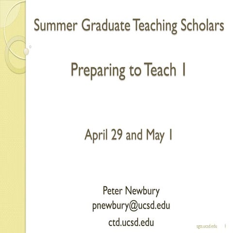 The College Classroom Week 1: Introduction | PDF