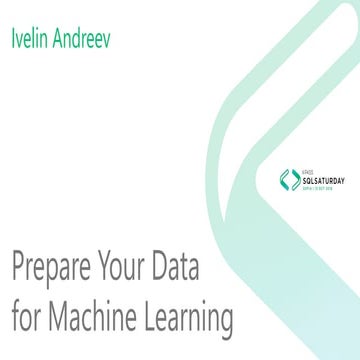 Prepare your data for machine learning | PDF image.