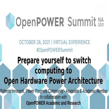 Prepare yourself to switch computing to Open Hardware Power Architecture