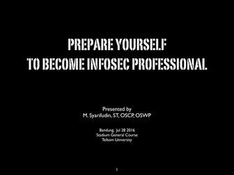 Prepare Yourself to Become Infosec Professional