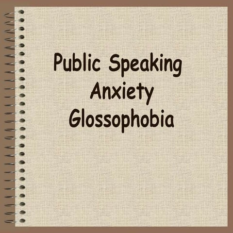 Fear Of Public Speaking