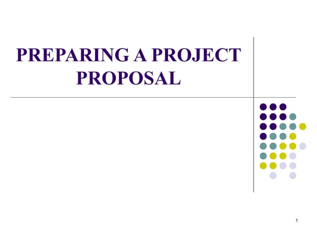 Preparing a project proposal