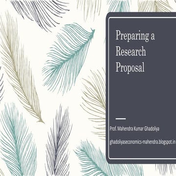Preparing a research proposal