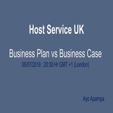Business Plan vs Business Case