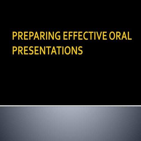 Preparing effective presentation