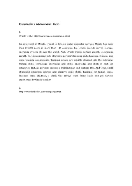 Job interview | PDF