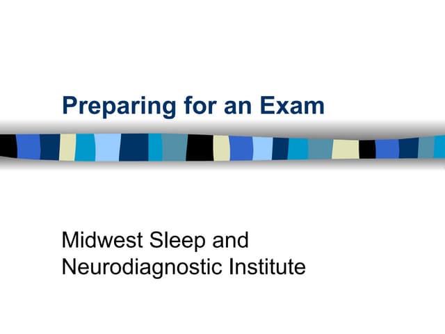 Preparing for an exam slide show new