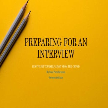 Preparing for an interview