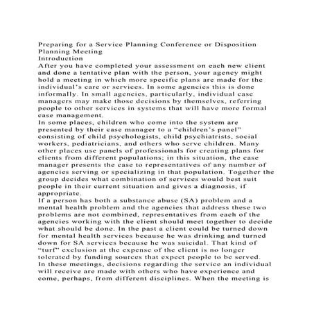 Preparing for a Service Planning Conference or Disposition Plannin.docx