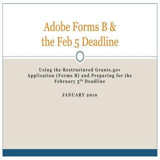 Preparing for the February 5th Dead...