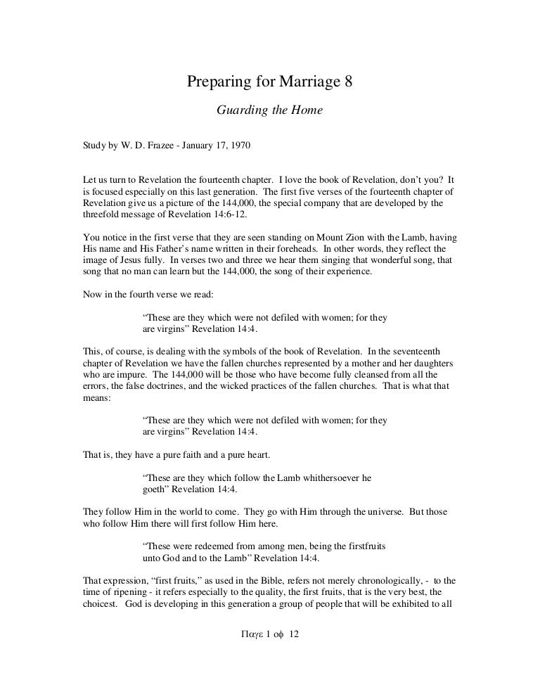 Preparing for marriage 8