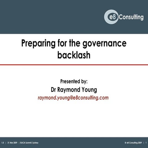 Preparing For The Governance Backlash   Slideshare