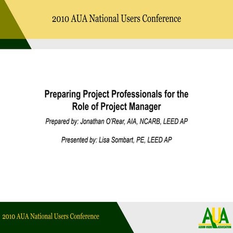 Preparing project professionals for the role of project manager