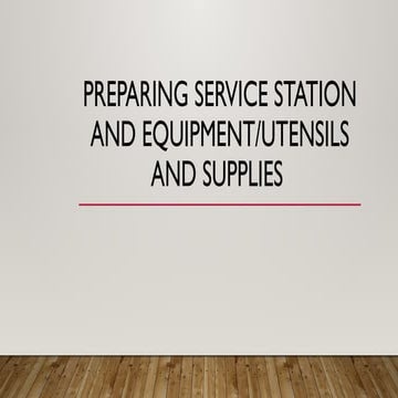 Preparing Service Station and Equipment.pptx