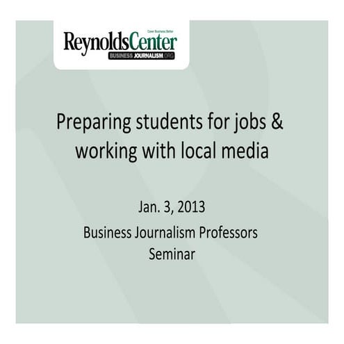 Preparing Students for Internships by Chris Lavelle and Mike Wong