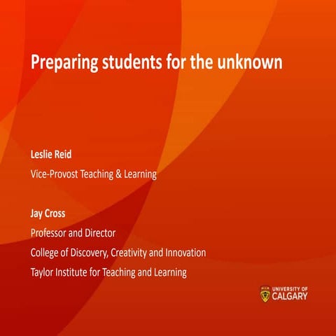 Preparing students for the unknown