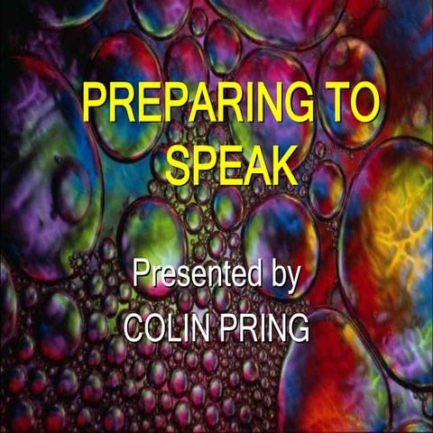 Preparing to speak