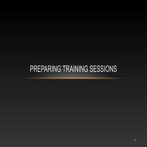 Preparing training session