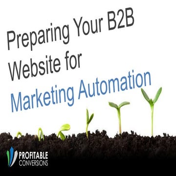 Preparing your B2B Site for Marketing Automation