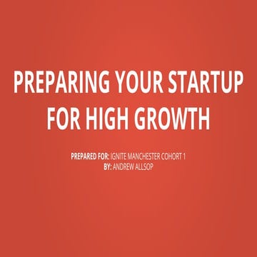 Preparing your startup for growth