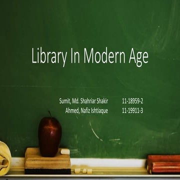 Library in Modern age