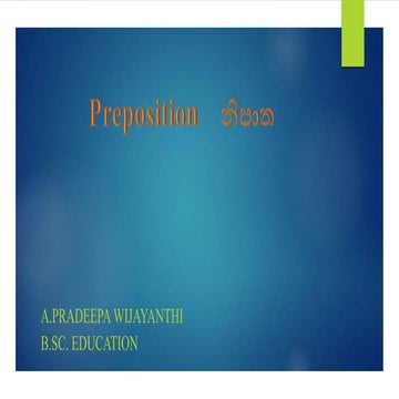 Preposition    නිපාත