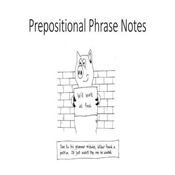 Prepositional Phrases