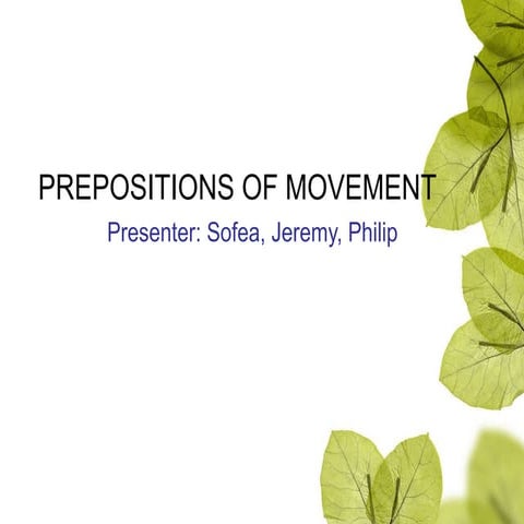 Preposition of movement