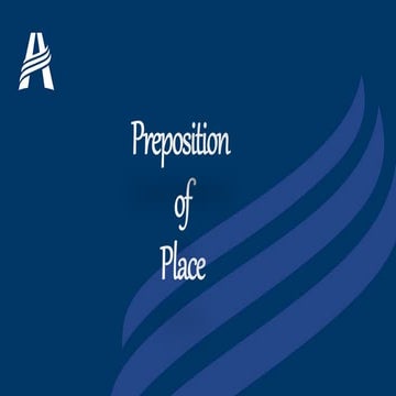 Preposition of place