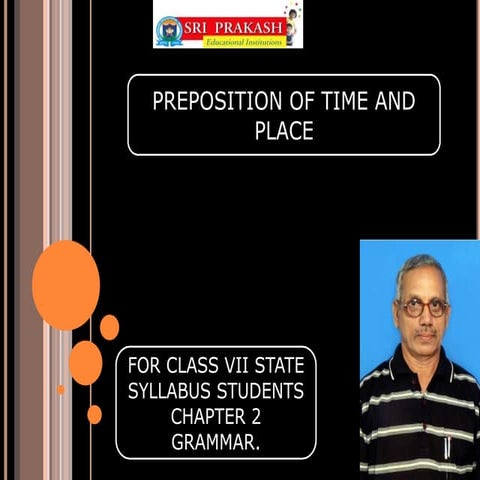 Preposition of time and place