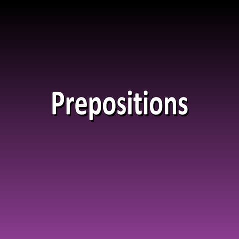 Prepositions