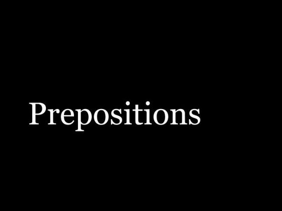 Preposition of place | PDF