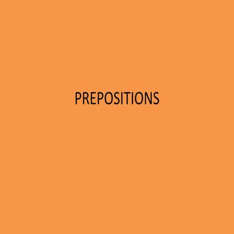 Prepositions