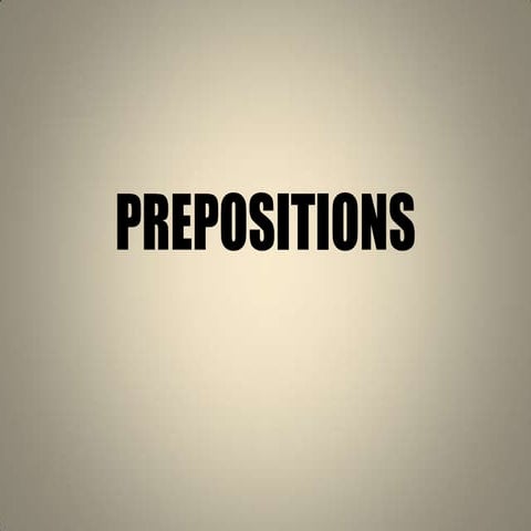 Prepositions