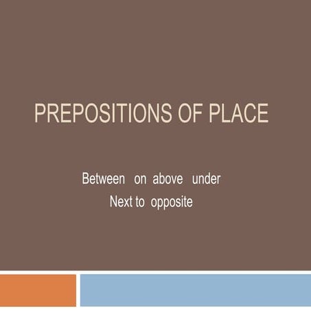 Prepositions of-place