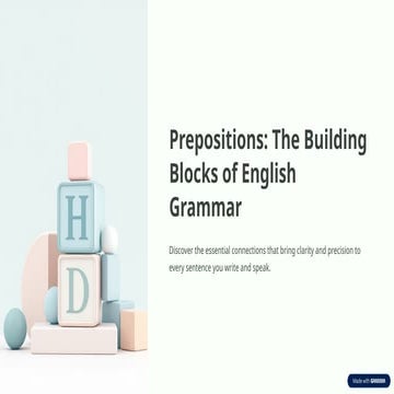 Prepositions of Place | PPT