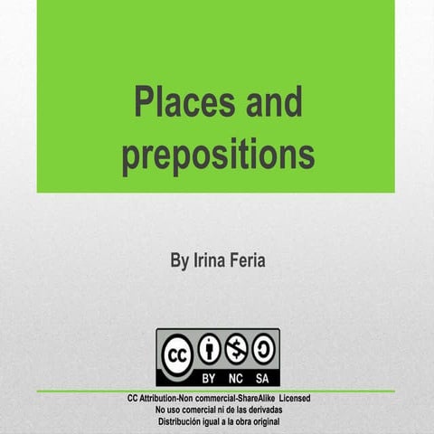 Prepositions and places